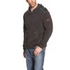 Ariat Work FR Sweatshirts: Men's Polartec FR 10014372 Insulated Water-Resistant Black Hooded Sweatshirt