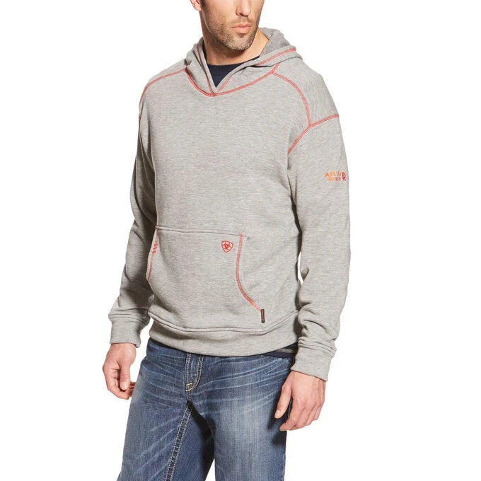 Ariat Work FR Sweatshirts: FR Polartec 10014867 Water-Resistant Men's Heather Grey Hoodie 3 Ariat Work FR Sweatshirts: FR Polartec 10014867 Water-Resistant Men's Heather Grey Hoodie