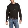 Ariat Rebar Shirt: Men's 10019056 Black Workman T-Shirt
