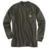 Carhartt Force Shirts: Men's 100235 OLV Olive Flame Resistant Force Work Shirt -Work Attire Shop 100235olv mf21 e