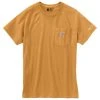 Carhartt Force Shirts: Men's 100410 Y12 Yellowstone Heather Force Cotton Delmont Short-Sleeve T-Shirt 1 Carhartt Force Shirts: Men's 100410 Y12 Yellowstone Heather Force Cotton Delmont Short-Sleeve T-Shirt -Work Attire Shop 100410 y12