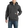 Carhartt Sweatshirts: Men's 100617 026 Carbon Heather Paxton Rain Defender Heavyweight Hooded Quarter-Zip Sweatshirt -Work Attire Shop 100617 026