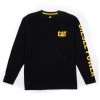 CAT Shirts: Men's 1010042 10158 Black Diesel Power Long Sleeve Tee Shirt -Work Attire Shop 10100420 black