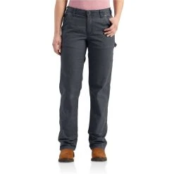 Carhartt Women's: 102080 011 Coal Loose Fit Crawford Rugged Flex Pants -Work Attire Shop 102080011