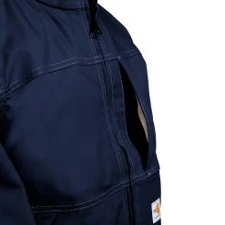 Carhartt Jackets: Men's Navy 102179 410 FR Full Swing Quick Duck Jacket -Work Attire Shop 102179 410 5