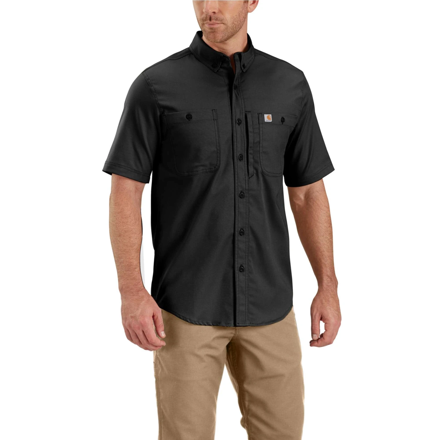 Carhartt Men's Shirt: 102537 001 Black Short Sleeve Rugged Professional 3 Carhartt Men's Shirt: 102537 001 Black Short Sleeve Rugged Professional