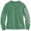 Carhartt Sweatshirts: Women's 104410 G59 Boreal Heather Crewneck Relaxed Fit Graphic Sweatshirt -Work Attire Shop 104410 g59 wf20