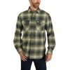 Carhartt Shirts: Men's 104449 G42 Winter Moss Relaxed Fit Flannel Plaid Shirt 2 Carhartt Shirts: Men's 104449 G42 Winter Moss Relaxed Fit Flannel Plaid Shirt -Work Attire Shop 104449g42