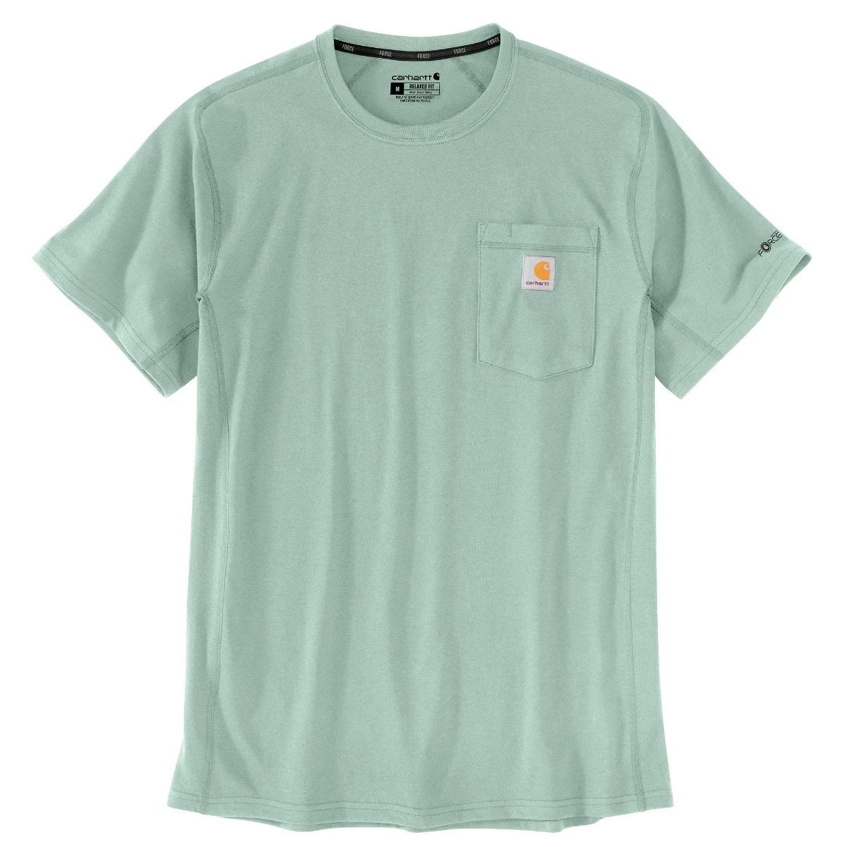 Carhartt Shirts: Men's 104616 HA4 Blue Surf Force Relaxed Fit Short Sleeve Pocket T-Shirt 4 Carhartt Shirts: Men's 104616 HA4 Blue Surf Force Relaxed Fit Short Sleeve Pocket T-Shirt - Image 2