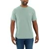 Carhartt Shirts: Men's 104616 HA4 Blue Surf Force Relaxed Fit Short Sleeve Pocket T-Shirt