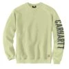 Carhartt Sweatshirts: Men's 104904 G68 Pastel Lime Crewneck Midweight Loose Fit Sleeve Graphic Sweatshirt -Work Attire Shop 104904 g68
