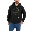Carhartt Sweatshirts: Men's 105192 BLK Black Loose Fit Midweight Carhartt C Graphic Sweatshirt -Work Attire Shop 105192 blk