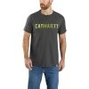 Carhartt Force Shirts: Men's 105203 CRH Carbon Heather Relaxed Fit Block Logo Graphic T-Shirt