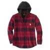 Carhartt Shirts: Men's 105621 R09 Oxblood Rugged Flex Flannel Fleece Lined Hooded Shirt Jacket 1 Carhartt Shirts: Men's 105621 R09 Oxblood Rugged Flex Flannel Fleece Lined Hooded Shirt Jacket -Work Attire Shop 105621 r09 mf22 e