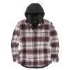 Carhartt Shirts: Men's 105621 W03 Malt Rugged Flex Flannel Fleece Lined Hooded Shirt Jacket -Work Attire Shop 105621 w03 mf22 e