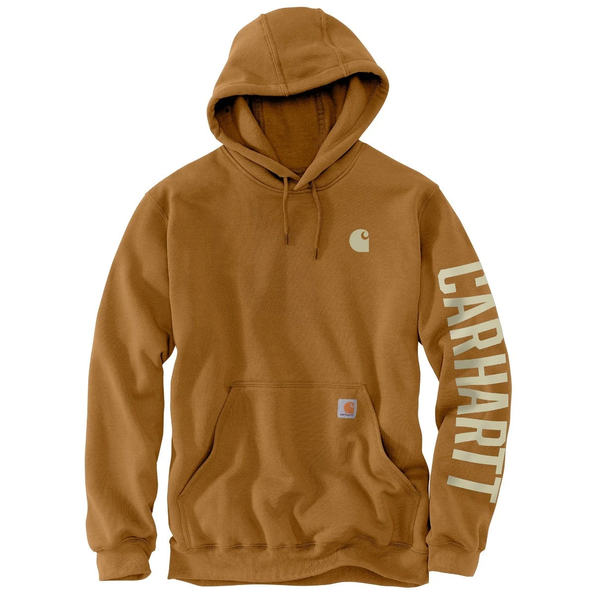 Carhartt Sweatshirts: Men's 105940 BRN Carhartt Brown Loose Fit Rain Defender C Graphic Logo Sweatshirt 3 Carhartt Sweatshirts: Men's 105940 BRN Carhartt Brown Loose Fit Rain Defender C Graphic Logo Sweatshirt