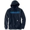 Carhartt Sweatshirts: Men's 105944 472 New Navy Rain Defender Loose Fit Logo Graphic Sweatshirt 1 Carhartt Sweatshirts: Men's 105944 472 New Navy Rain Defender Loose Fit Logo Graphic Sweatshirt -Work Attire Shop 105944 472 mf23 e