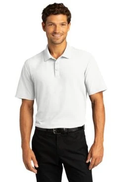 Port Authority Shirts: Men's K810 WHT White SuperPro React Polo Shirt