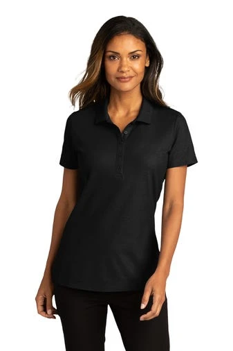 Port Authority Shirts: Women's LK810 DBK Deep Black SuperPro React Polo Shirt 3 Port Authority Shirts: Women's LK810 DBK Deep Black SuperPro React Polo Shirt