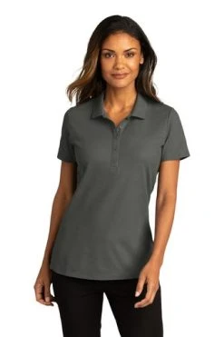 Port Authority Shirts: Women's LK810 SGY Storm Grey SuperPro React Polo Shirt