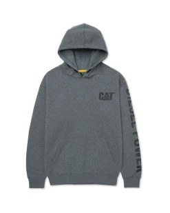 CAT Apparel Sweatshirts: Men's 1090036 10123 Dark Heather Grey Diesel Power Hooded Sweatshirt