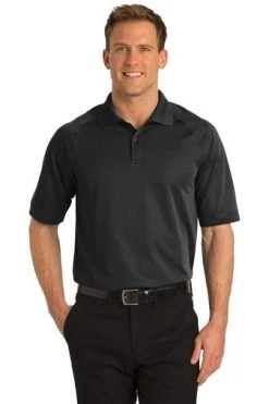 Port Authority Shirts: Men's K525 BK Black Dry Zone Ottoman Polo