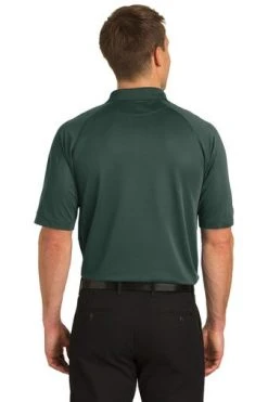 Port Authority Shirts: Men's K525 DGN Moisture-Wicking Dry Zone Dark Green Ottoman Polo Shirt -Work Attire Shop 1313 darkgreen 2 k525darkgreenmodelback2 337w