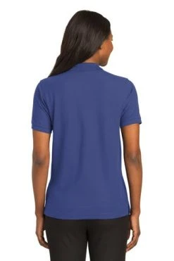 Port Authority Shirts: Women's Cotton Blend Polo Shirt L500 MTB -Work Attire Shop 1407 medblue 2 l500medbluemodelback2 337w