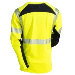 CAT Apparel Shirts: Men's FR Performance Hi-Vis 1630007 11312 Long Sleeve Crew Shirt -Work Attire Shop 1630007 11312 4