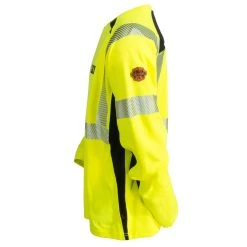 CAT Apparel Shirts: Men's FR Performance Hi-Vis 1630007 11312 Long Sleeve Crew Shirt -Work Attire Shop 1630007 11312 5