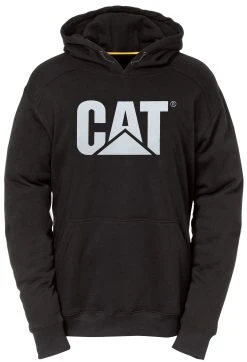 CAT Apparel Sweatshirt: Men's 1910092 16 Black Water Resistant Hooded Sweatshirt