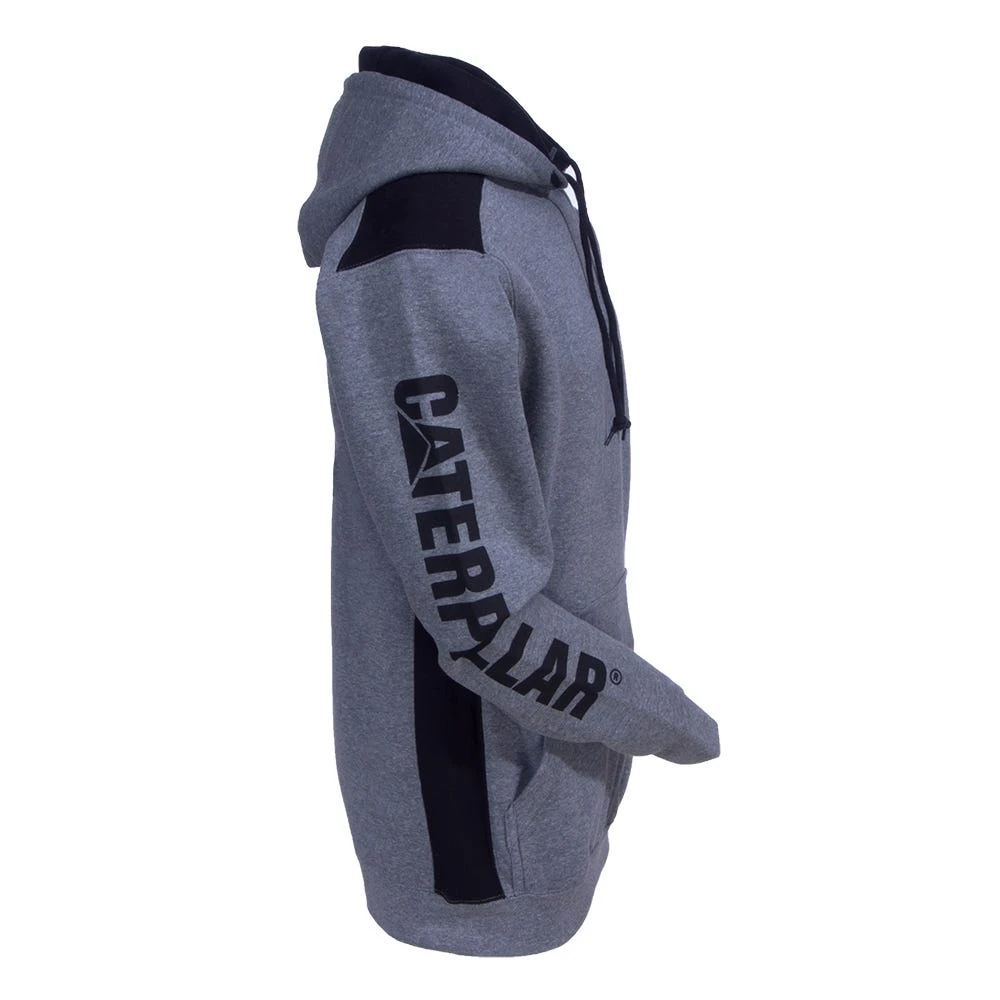 CAT Apparel Sweatshirts: Men's 1910802 004 Grey Logo Panel Hooded Sweatshirt 5 CAT Apparel Sweatshirts: Men's 1910802 004 Grey Logo Panel Hooded Sweatshirt - Image 3