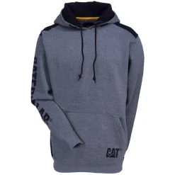 CAT Apparel Sweatshirts: Men's 1910802 004 Grey Logo Panel Hooded Sweatshirt 11 CAT Apparel Sweatshirts: Men's 1910802 004 Grey Logo Panel Hooded Sweatshirt -Work Attire Shop 1910802 004 5 1