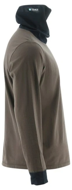 Cat Apparel: Men's 2511780 12670 Drizzle Long Sleeve Viraloff Gaiter Tee -Work Attire Shop 2511780 12670 1