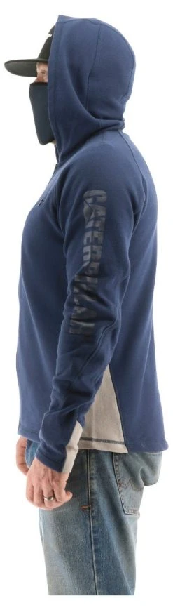 CAT Apparel: Men's 2910489 10118 Detroit Blue Viraloff Hooded Sweatshirt -Work Attire Shop 2910489 10118 4