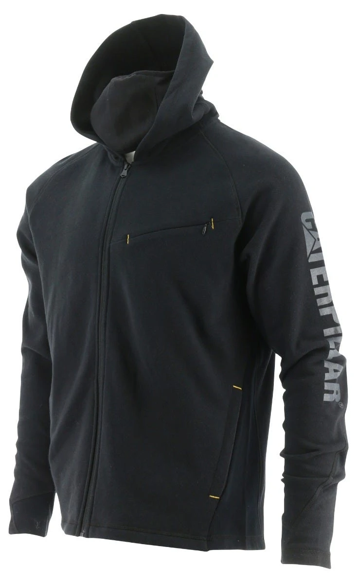 CAT Apparel: Men's 2910489 10121 Pitch Black Viraloff Hooded Sweatshirt 6 CAT Apparel: Men's 2910489 10121 Pitch Black Viraloff Hooded Sweatshirt - Image 4