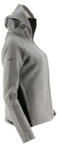 CAT Apparel: Women's 2910490 10122 Heather Grey Viraloff Hooded Sweatshirt -Work Attire Shop 2910490 10122