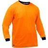 Bisley By PIP Shirts: Men's 310M6118 O Orange High Vis Non-ANSI Long Sleeve Work Shirt -Work Attire Shop 310m6118 o omf