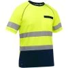 Bisley By PIP Shirts: Men's 313M1118H Y Yellow ANSI Type R Class 3 Short Sleeve T-Shirt -Work Attire Shop 312m1118t yn omf 1