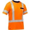 Bisley By PIP Shirts: Men's 313M1118H O Orange ANSI Type R Class 3 Short Sleeve T-Shirt -Work Attire Shop 313m1118h o omf