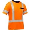Bisley By PIP Shirts: Men's 313M1118X O Orange ANSI Type R Class 3 X-Back Short Sleeve Shirt