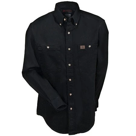 Wrangler Riggs Shirts: Men's Black 3W501 BK Long Sleeve Cotton Twill Work Shirt 4 Wrangler Riggs Shirts: Men's Black 3W501 BK Long Sleeve Cotton Twill Work Shirt - Image 2