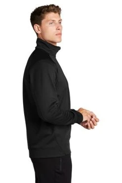 Sport-Tek Sweatshirts: Men's F247 BLK Black Tech Fleece 1/4-Zip Pullover 8 Sport-Tek Sweatshirts: Men's F247 BLK Black Tech Fleece 1/4-Zip Pullover -Work Attire Shop 4718 black 3 f247blackmodelside1 337w