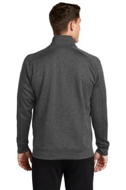 Sport-Tek Sweatshirts: Men's F247 GRA Graphite Heather Tech Fleece 1/4-Zip Pullover -Work Attire Shop 4718 gphheather 2 f247gphheathermodelback1 337w