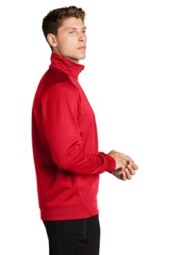Sport-Tek Sweatshirts: Men's F247 RED True Red Tech Fleece 1/4-Zip Pullover -Work Attire Shop 4718 truered 3 f247trueredmodelside1 337w