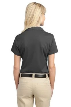 Port Authority Shirts: Women's L527 GS Grey Smoke Tech Pique Polo -Work Attire Shop 4725 greysmoke 2 l527greysmokemodelback 337w