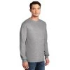 Gildan Shirt: Men's 5400 SG Sport Grey Heavy Cotton Long Sleeve -Work Attire Shop 5400 sportgrey model 3q