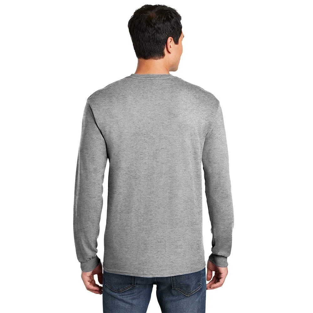 Gildan Shirt: Men's 5400 SG Sport Grey Heavy Cotton Long Sleeve 4 Gildan Shirt: Men's 5400 SG Sport Grey Heavy Cotton Long Sleeve - Image 2