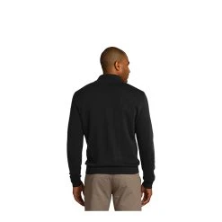 Port Authority Sweatshirts: Men's SW290 BLK Black Half Zip Sweater -Work Attire Shop 5525 black 2 sw290blackmodelback 337wedit