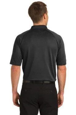 Port Authority Shirts: Men's TLK525 BLK Black Tall Dry Zone Ottoman Polo -Work Attire Shop 5622 black 2 tlk525blackmodelback2 337w